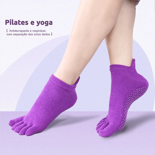 Meia Fit 5D - Kit com 3 pares de Meias Femininas Esportivas de Cinco Dedos